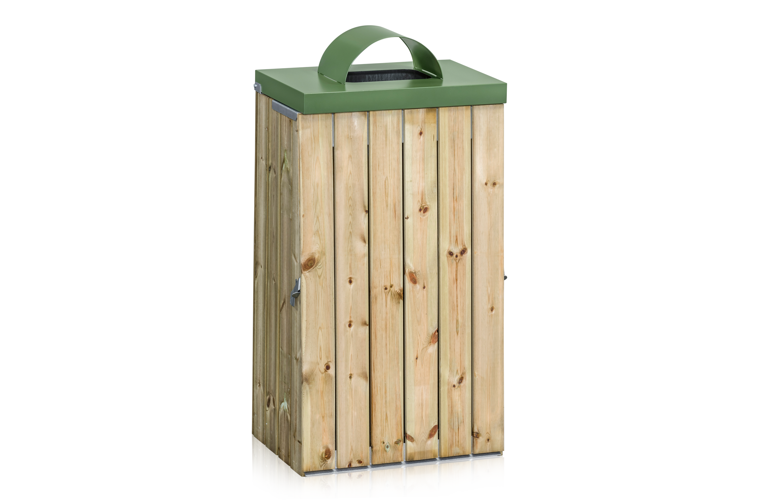 Säckhållare 125 l Träpanel med Inkasthål
