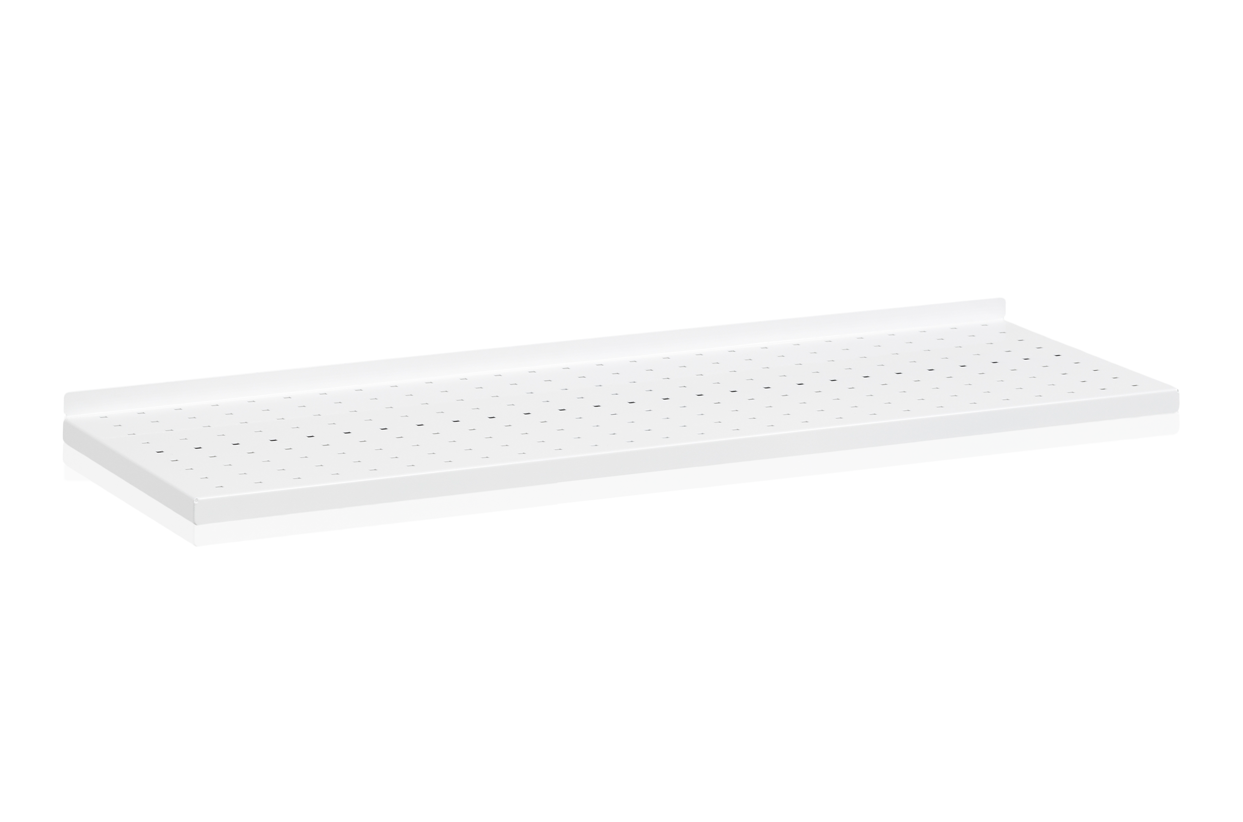 Plåthyllplan Perforerat 900x300 mm Vit