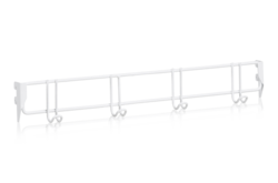 Klädkroklist 600 mm 4 Krokar Vit