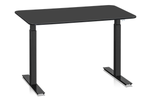 Skrivbord Sitt&Stå 1200x800 mm Svart Bordsskiva Svart Stativ