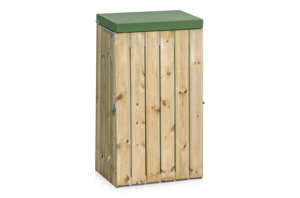 Säckhållare 125 l Träpanel med Lock