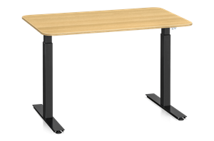 Skrivbord Sitt&Stå 1200x800 mm Ekmelamin Svart Stativ