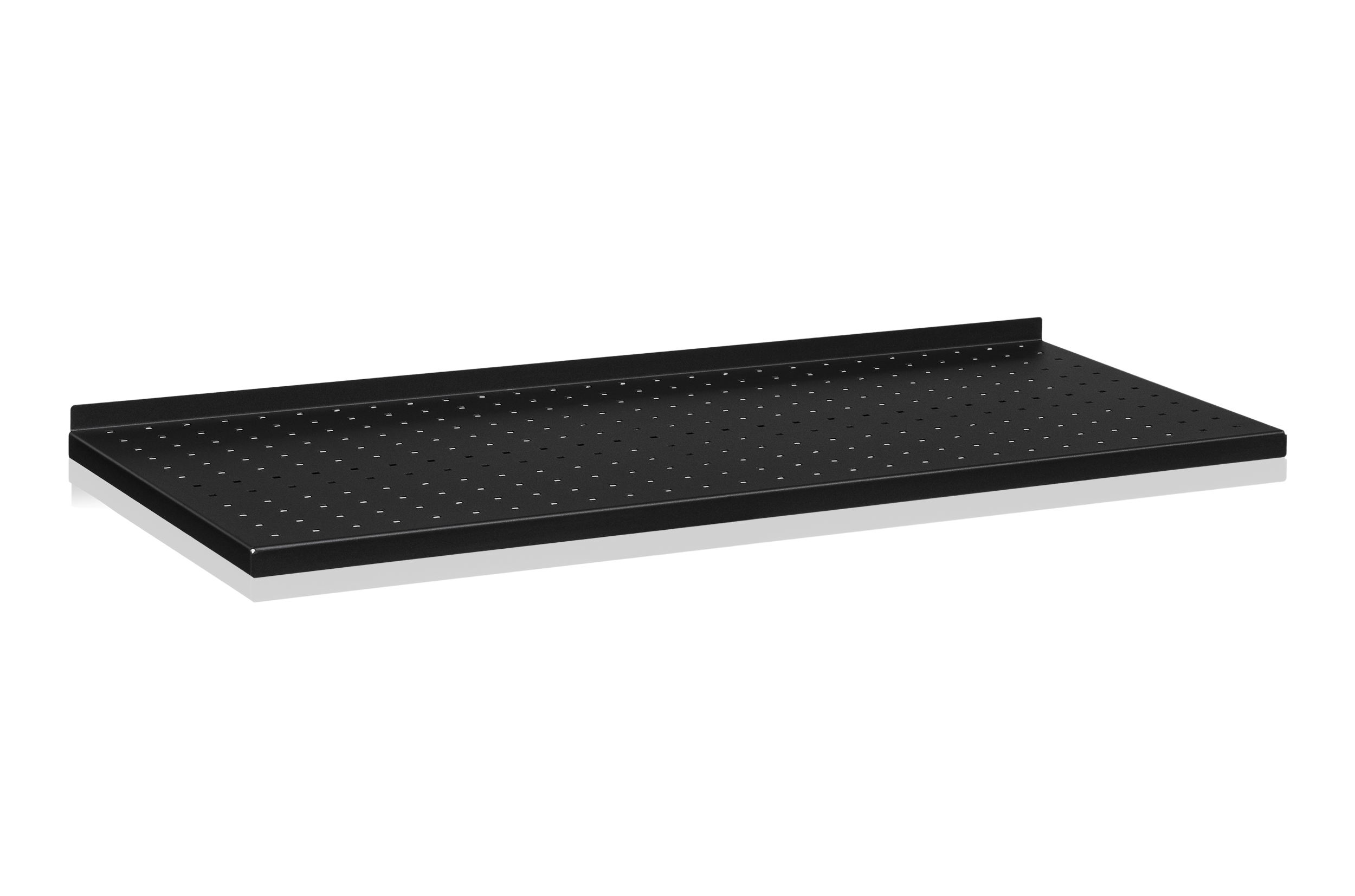 Plåthyllplan Perforerad 900x400 mm Svart