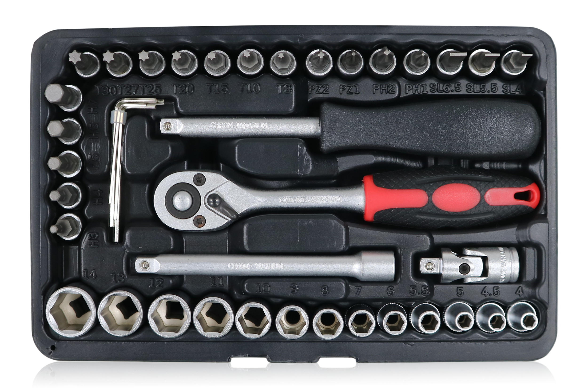 Hylsnyckelsats 1/4" 40 delar