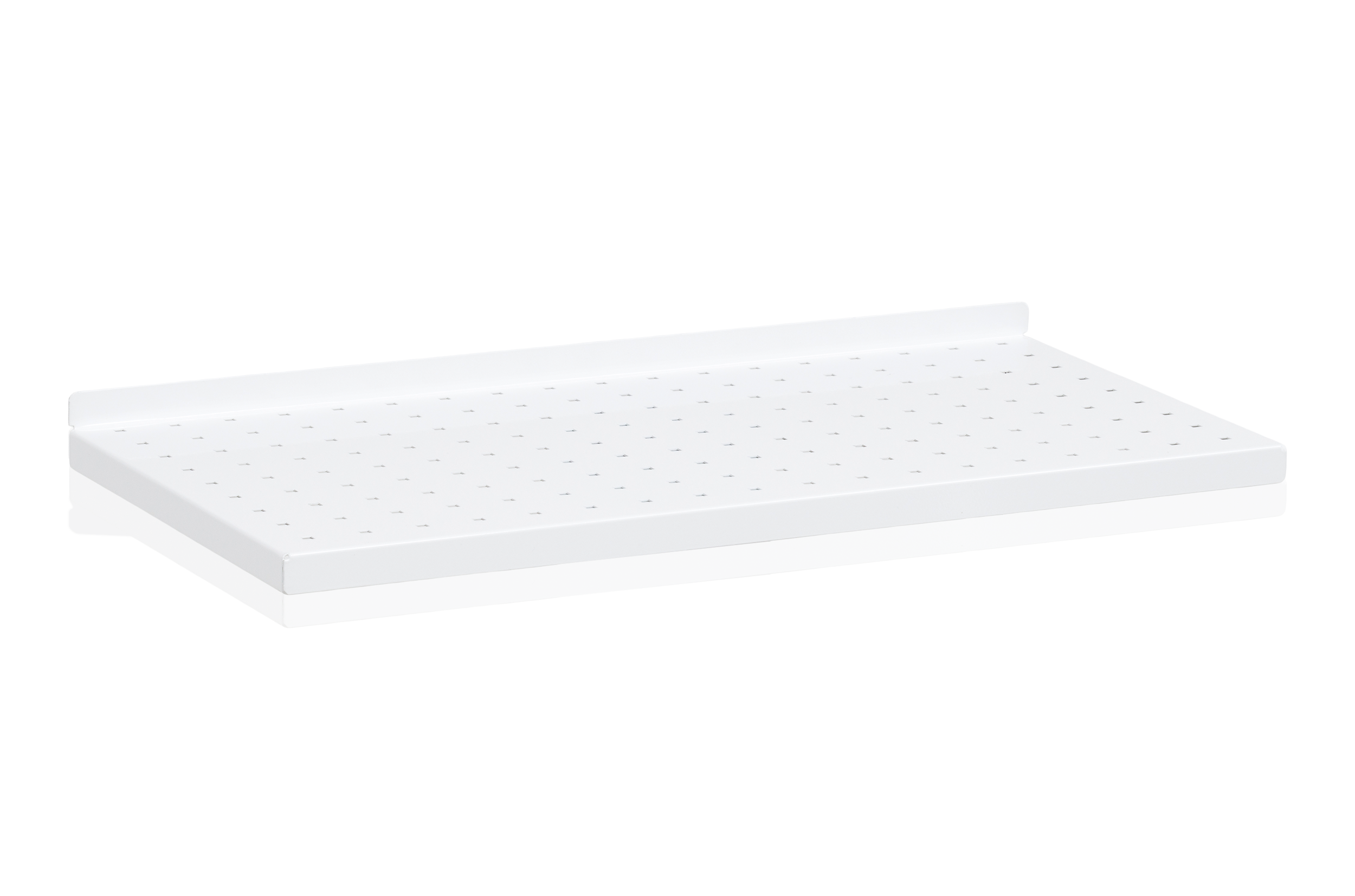 Plåthyllplan Perforerad 600x300 mm Vit