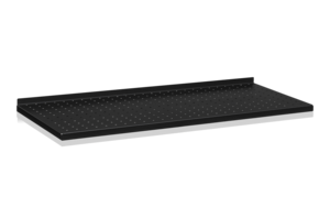 Plåthyllplan Perforerat 900x400 mm Svart