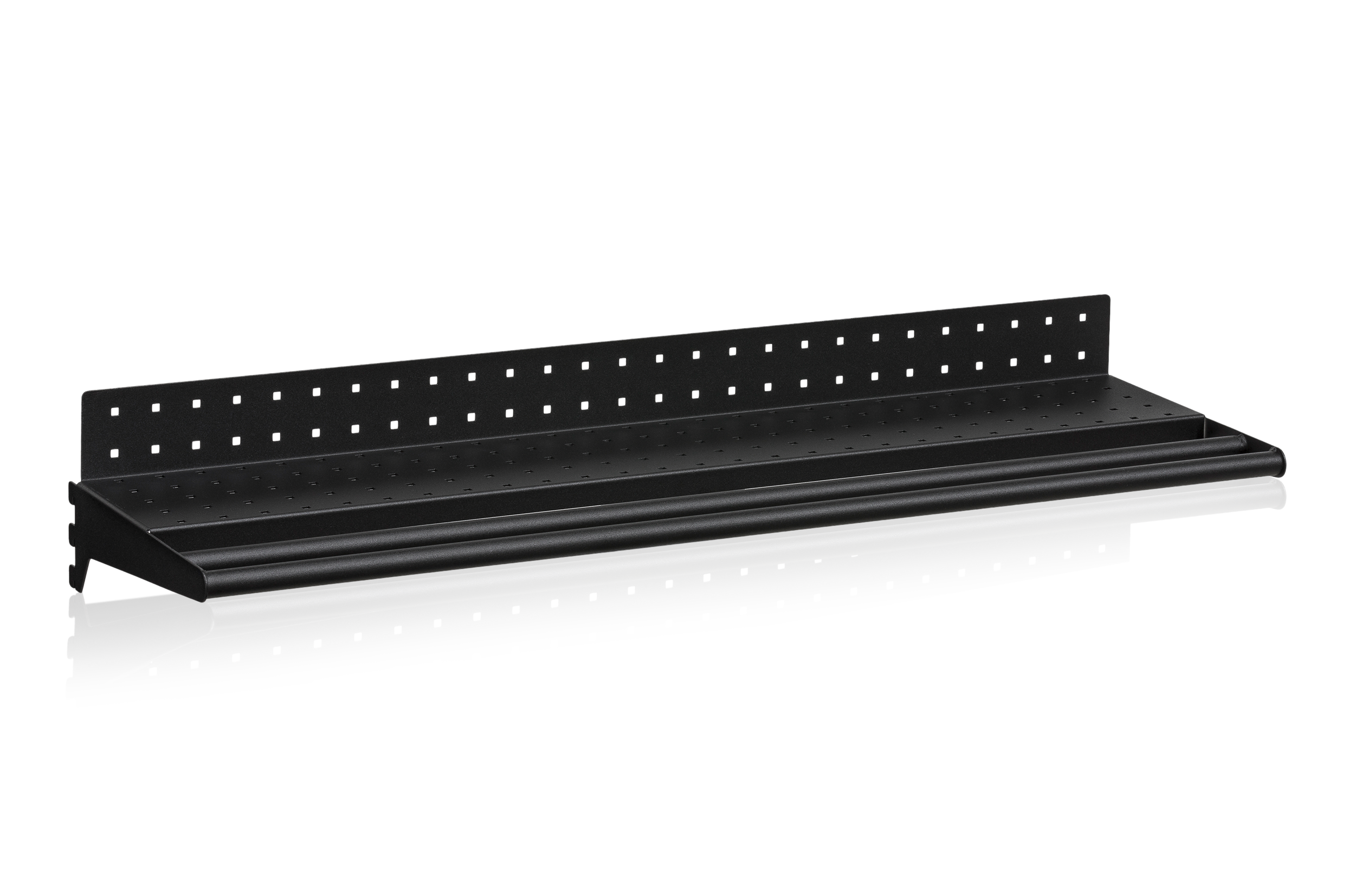 Hyllplan Perforerad inklusive Klädstång 900 mm Svart