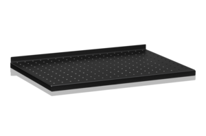Plåthyllplan Perforerat 600x400 mm Svart