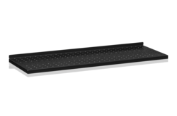 Plåthyllplan Perforerat 900x300 mm Svart