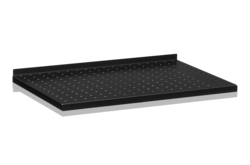 Plåthyllplan Perforerat 600x400 mm Svart