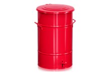Avfallsbehållare 70 l inklusive Fotpedal Röd