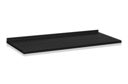 Plåthyllplan Perforerat 900x400 mm Svart