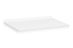 Plåthyllplan Perforerat 600x400 mm Vit