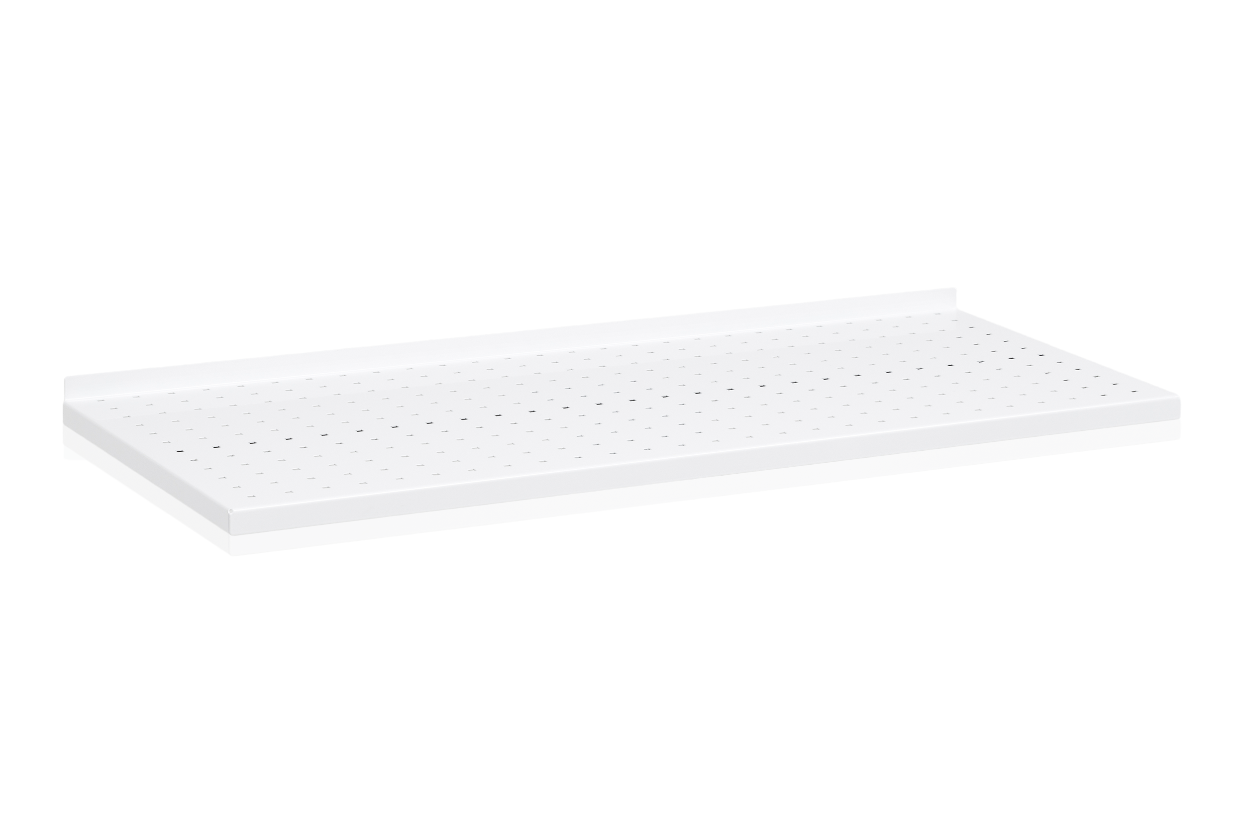 Plåthyllplan Perforerat 900x400 mm Vit