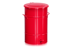 Avfallsbehållare 70 l inklusive Fotpedal Röd
