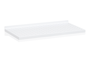 Plåthyllplan Perforerat 600x300 mm Vit